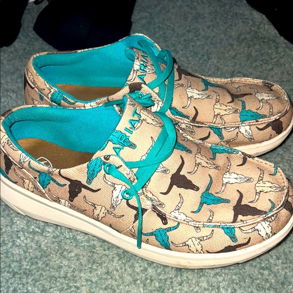Ariat Shoes - Ariat Women's Casual Shoes - Tan and Teal